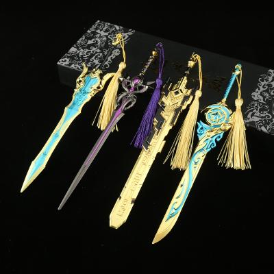 China Toy Model Genshin Impact Weapon Easy Sword Game Anime Character Cosplay Arrow Metal Key Chain for sale