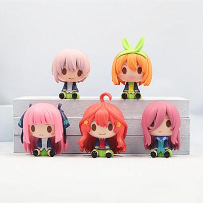 China Anime Series 5pcs Set Cartoon Ornaments Q Version Quintessential Quintuplets Toys Anime Action Numbers for sale