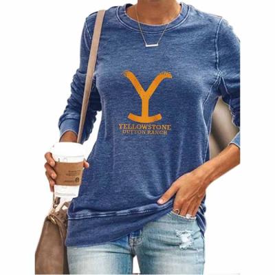 China Anti-wrinkle spring and summer in Europe and the United States new letter printing ultra-thin t-shirt women's four-color long-sleeved optio Y for sale