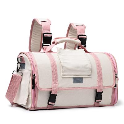 China Fashion Fabric Breathable Lightweight Pet Carrier Travel Duffel Bag Waterproof Outdoor Backpack For Cats Dogs Puppy With Airline for sale