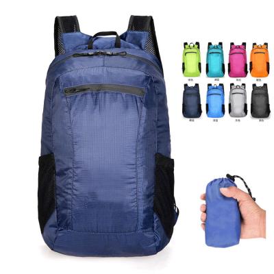 China Cheap Promotional Waterproof Ultralight Polyester Travel Backpack Waterproof Folding Folding Bag for sale