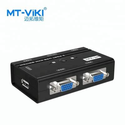 China Port Mini 2 Plug VGA Plug Usb Kvm Manual Hot Switch for sale