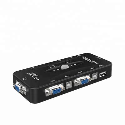 China Hot Plug MT-VIKI MT-401UK-CH 4 Port VGA Socket Usb Kvm Manual Hot Switch for sale