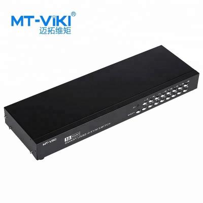 China Hot Plug 16 Port VGA Hot Swapping Usb2.0 Kvm Remote Control Auto Rackmount Switch for sale