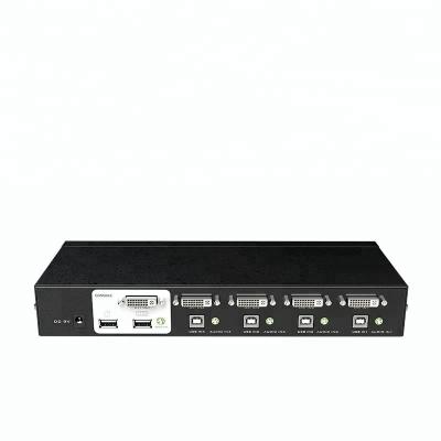 China MT-2104DL 4X1 4 Port Hot Plug Dvi Usb2.0 Kvm Auto Switch With Audio for sale