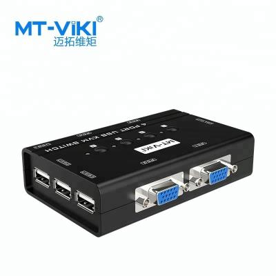 China Hot Plug 4 Input 1 Output 4 Port Manual VGA Kvm Switch for sale