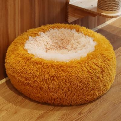 China Wholesale Manufacturer Breathable Soft Luxury Plush Pet Cushion Around Cat Dog Bed Pet Furniture for sale