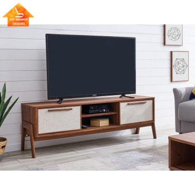 China Good Quality Modern Wood Furniture Adjustable Living Room Classic Wicker Rattan TV(Height) Stand Up TV Cabinet for sale