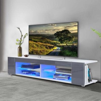 China (Size) 2022 Adjustable New Electric Fireplace Floating Coffee Table TV Floor Stand Unit and TV Stand White Console for sale