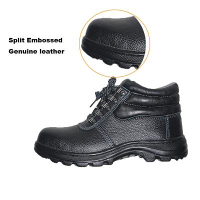 China Anti-smash rubber mid cut sole chemical resistant training anti smash feature high cut mens work shoes safety shoes for sale