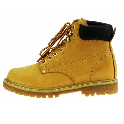 China Steel Toe High quality goodyear medium cut safety safety boots nubuck leather safety shoes for sale