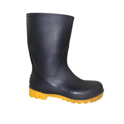 China Steel Toe Safety Gumboot Water-Proof Chemical Resistant PVC Safety Rainboots Work Safety Boots for sale