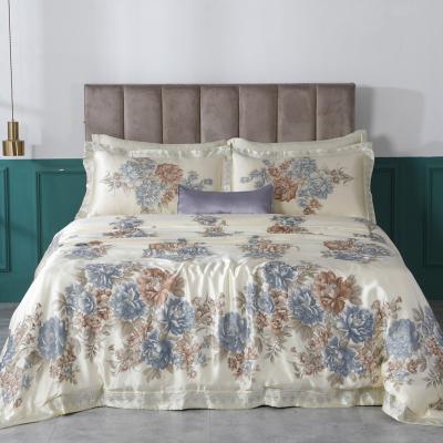 China Silk Fabric Nondisposable Sheet Embroidery Bedding Sets for sale