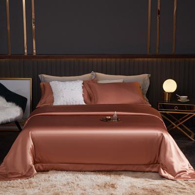 China 100% Luxury Anti Dust Mite Mulberry Silk Sheet Duvet Cover Designers Sheets Bedding Home Luxury Bedding Set for sale