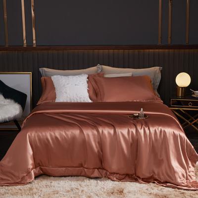 China Anti Dust Mite Luxury Queen Bed Sheet Duvet Cover Bedding Sheet Set Silk Bedding for sale