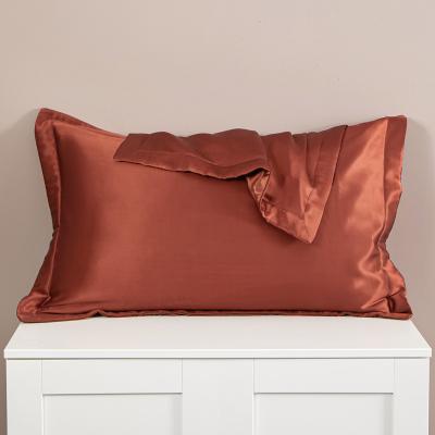 China Anti dust mite 22 momme 100% pure satin mulberry silk pillow case for sale