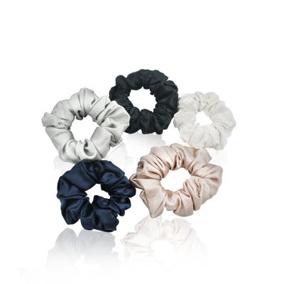 China Skinny Oversized Bundle Hair Custom Small Big Sheer Mulberry Set Hair Scrunchies 100% Silk Silk for sale