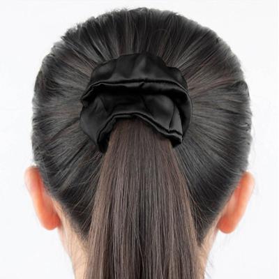 China Mulberry Soft Breathable Oversized Hair Scrunchies 100% Silk Set 5cm Tall for sale