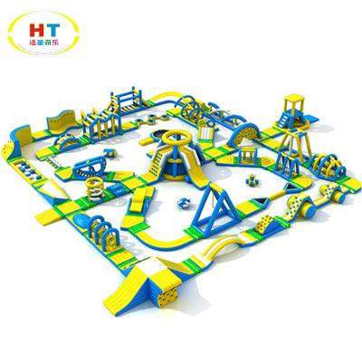 China Durable Environmental/High Floatation/Anti-UV Inflatable Water Park Pool Water Slide Inflatable Island For Water Games for sale