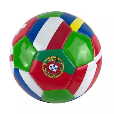 China Hot Selling PVC Country Flag Soccer Ball PVC Promotional Football Machine Soccer Ball Sewing Soccer Ball for sale