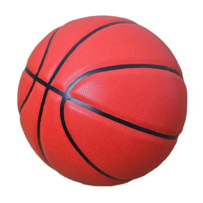 China Wholesale Size 7 Official PU Leather Basketball Red Color Basketball Ball Custom PU Leather Indoor Outdoor Basketball for sale