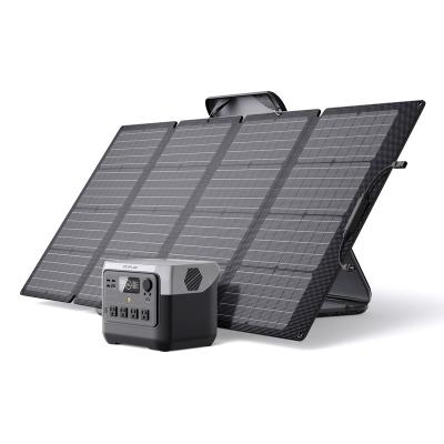 China Type C Type C ECOFLOW Solar Generator RIVER 2 Pro 768Wh Portable Power Station & 160W Portable Solar Panel LiFePO4  4 AC Outlets for sale