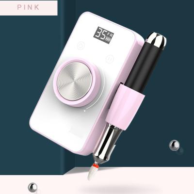 China Buffing Manicure Supply Electric Portable Rechargeable Nail Drill Buffing Machine With Nail Tools 35000 RPM With Pen for sale