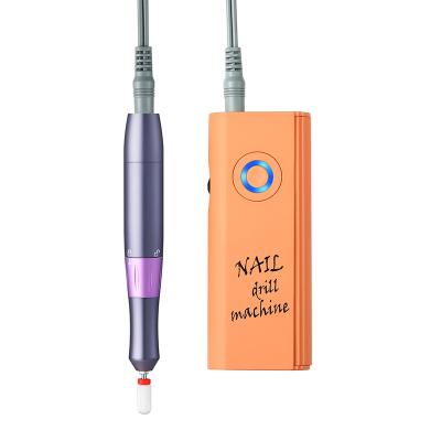 China 30,000RPM Cordless Mobile Nail Drill Professional Rechargeable Nail Drill Machine With Bit for sale