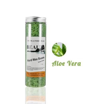 China 400g Hair Removal Aloe Vera Flavored Bean Paperless Depilatory Hard Wax For Wax Heater With Wax Beans for sale