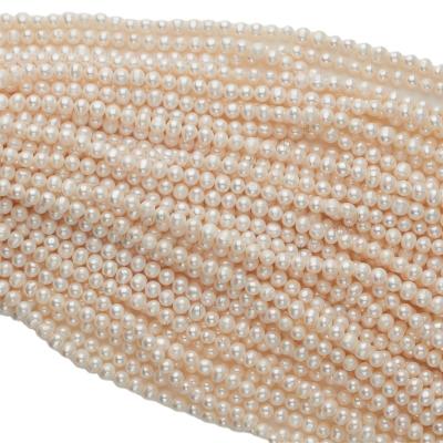 China Wholesale White True Strand Freshwater Pearl 7-8mmOval White Pearl Necklace For Jewelry Making Natural Freshwater Pearl for sale