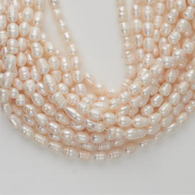 China Wholesale White True Strand Freshwater Pearl 9-10mmOval White Pearl Necklace For Jewelry Making Natural Freshwater Pearl for sale