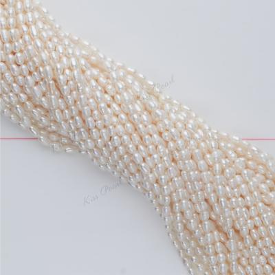 China Wholesale White True Strand Freshwater Pearl Bead 4-5mmMeasly Pearl Necklace For Jewelry Making Natural Freshwater Pearl for sale