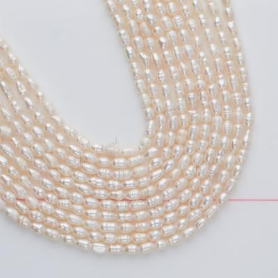 China Wholesale White True Strand Freshwater Pearl Bead 4-5mmMeasly Pearl Necklace For Jewelry Making Natural Freshwater Pearl for sale