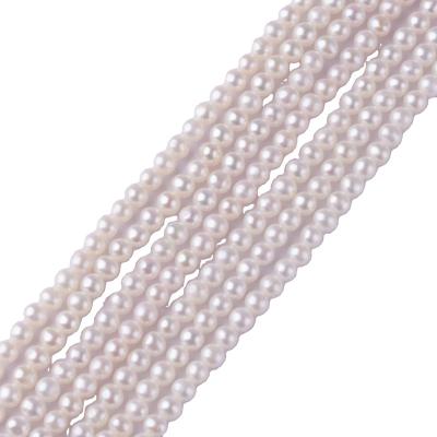 China Natural Pearl Necklace 3-3.5mm Real Pearl Small Pearl Necklace Strong Light Weight Natural Pearl String Wholesale Round Freshwater Clavicle Chain for sale