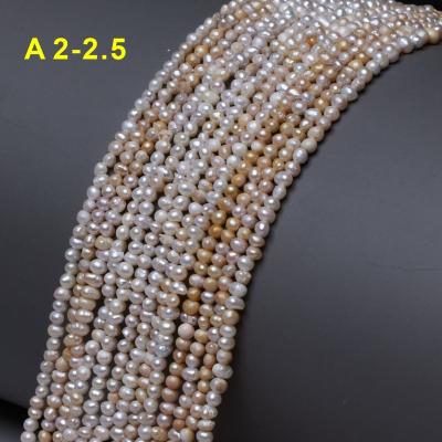 China DIY For Jewelry Making 2-2.5mm A Round White Pearls Pearls For Necklaces Cultured Freshwater Pearls for sale