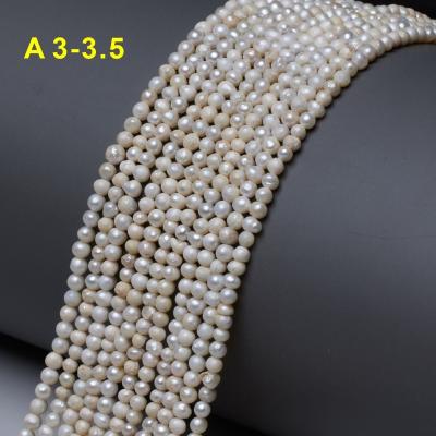 China DIY For Jewelry Making 3-3.5mm Round Chinese Pearl Wholesale White Pearls Freshwater Pearls For Jewelry Making for sale