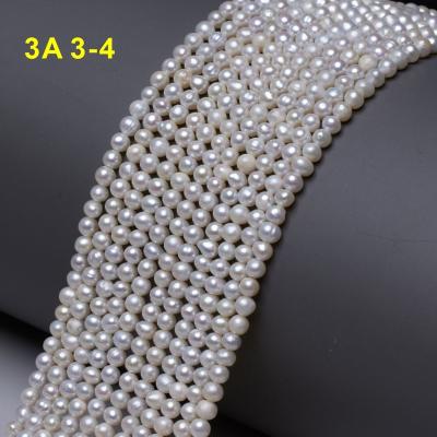 China DIY For Jewelry Making 3-4mm Round 3A Chinese Mini Pearl Beads Wholesale Freshwater Pearls For Jewelry Making for sale