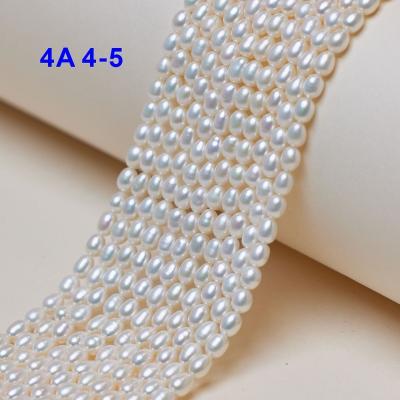 China DIY For Jewelry Making 4-5mm Rice Shape 4A White Beads Loose Beads For Mini Beads Diy for sale