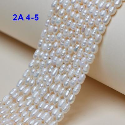 China DIY For Jewelry Making 4-5mm Grade 2A Mini Rice Beads Loose Beads For Pearls Freshwater Pearls for sale