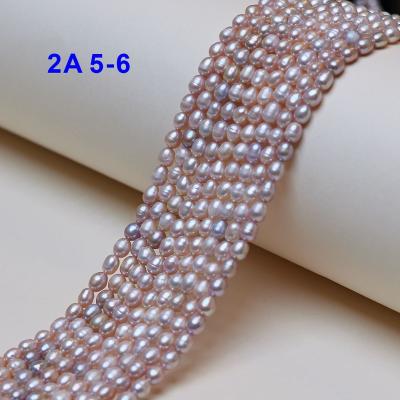 China DIY For Jewelry Making 5-6mm Grade 2A Rice Beads And Pearl Beads For Jewelry Making Freshwater Loose Pearls for sale