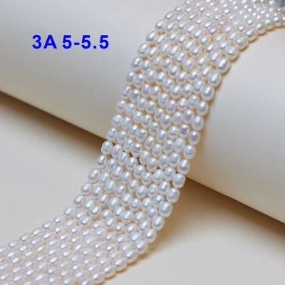 China Making 3A Grade Rice Jewelry Necklace Bracelet Earring 5-5.5mm Cultured Pearls Loose Freshwater Pearls Natural Jewelry Making Pearls for sale