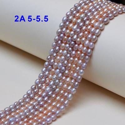 China Making Jewelry Necklace Bracelet Earring 5 - 5.5mm Grade 2A Freshwater Pearl And Rice Pearl Real Pearl Jewelry For DIY for sale