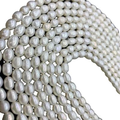 China Jewelry Making French Wholesale Near Round Natural Pearl Necklace Volume Loose Beads Pearl Bracelets Volume for sale