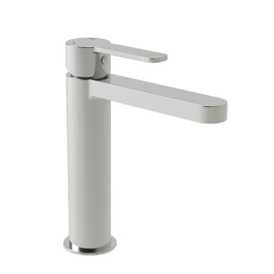 China Contemporary Single Control Lavatory Faucet PVD Satin Nickel Lavatory Faucet for sale