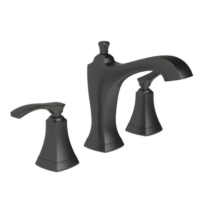 China 8 Inch Widespread Matte Black Transitional Toilet Faucet for sale