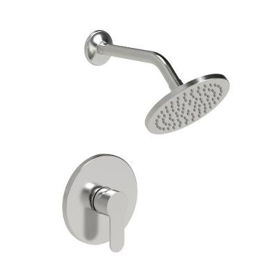 China Contemporary Single Handle Shower Faucet PVD Satin Nickel for sale