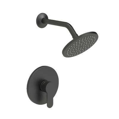 China Matte Black Contemporary Single Handle Shower Faucet for sale