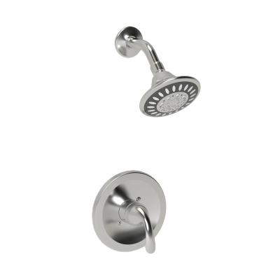 China Contemporary Single Handle Shower Faucet PVD Satin Nickel for sale