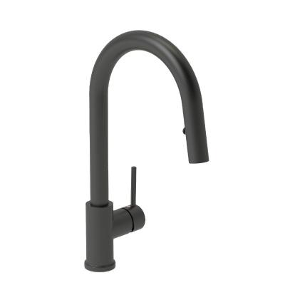 China Matte Black Contemporary Single Control Kitchen Pull Down Faucet for sale