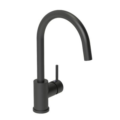 China Matte Black Contemporary Single Control Kitchen Faucet for sale